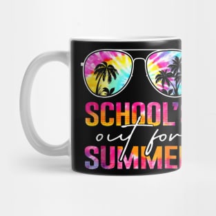 Schools Out For Summer Last Day Of School Teacher Tie Dye Mug